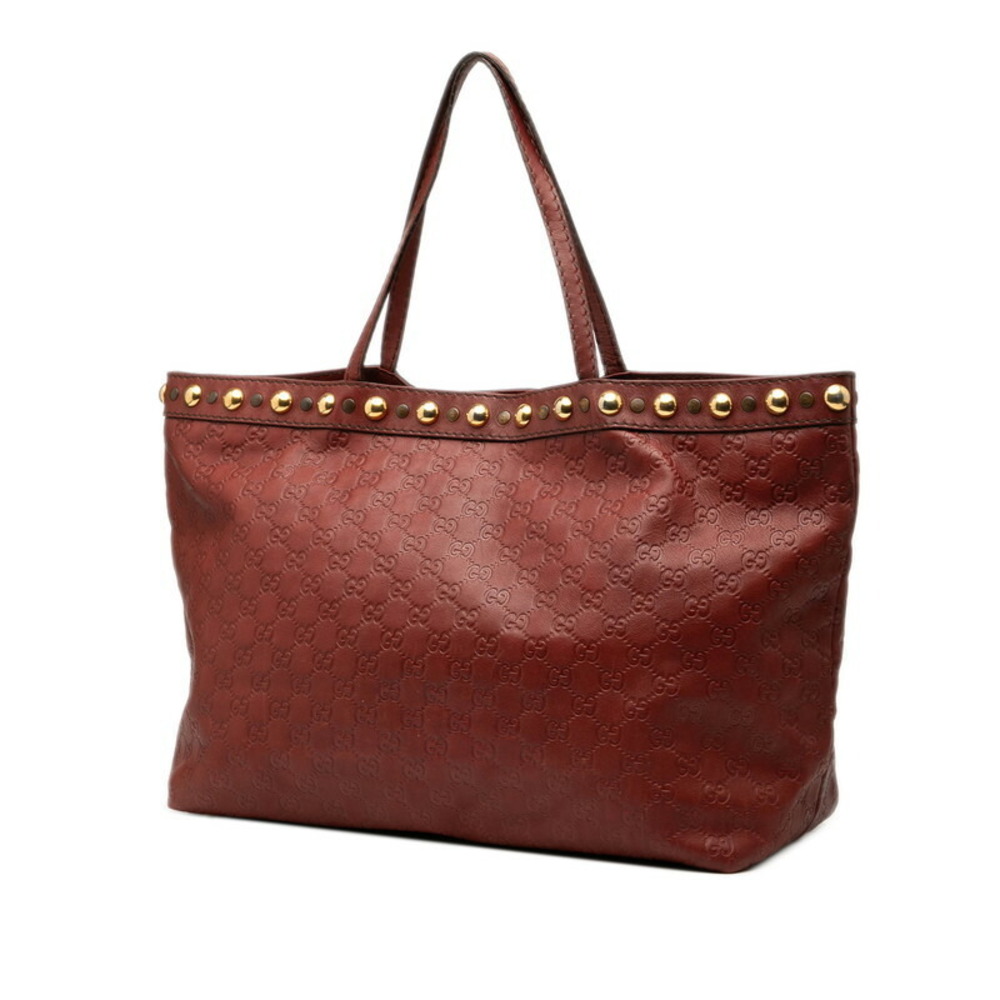 Gucci Tote Bag ssima Red Leather - Picture 1 of 6